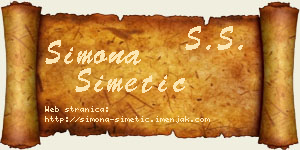 Simona Simetić vizit kartica